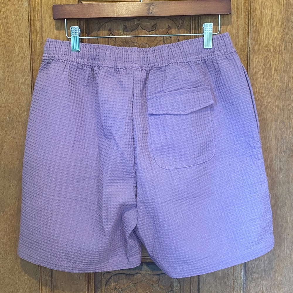 Negative Space Purple Drawstring Short Waffle Kni… - image 5